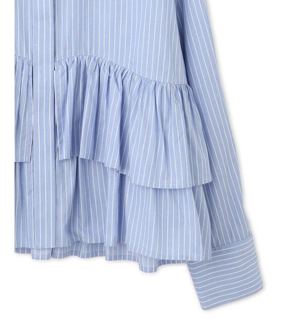 ADAM ET ROPE'「【WEB限定】フリルブラウス」|シャツ・ブラウス|