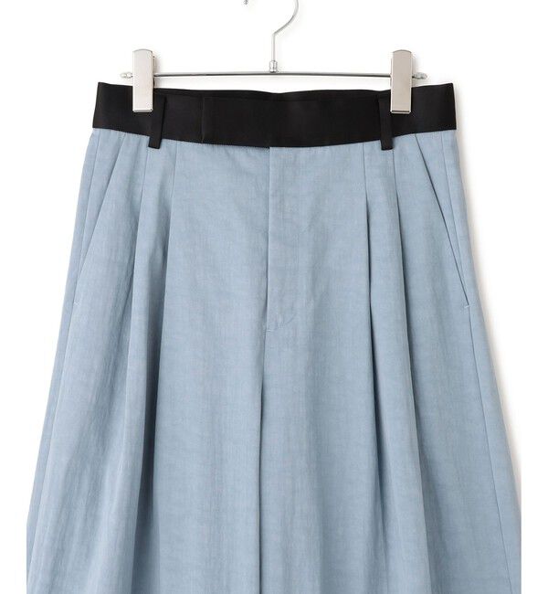 ADAM ET ROPE'「【EMOELLE】バイカラードレスパンツ」|チノ|