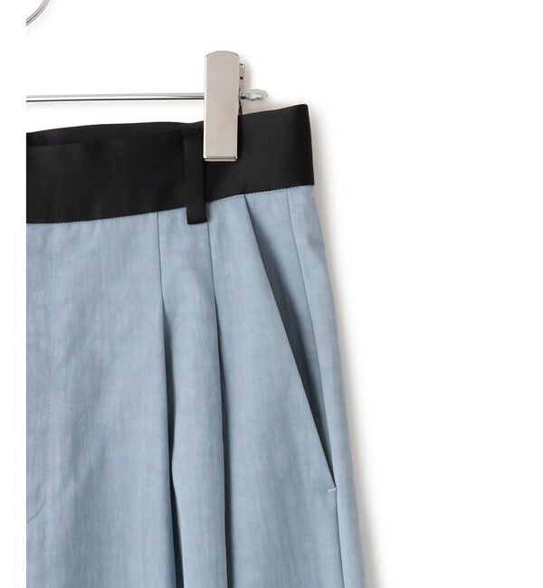 ADAM ET ROPE'「【EMOELLE】バイカラードレスパンツ」|チノ|