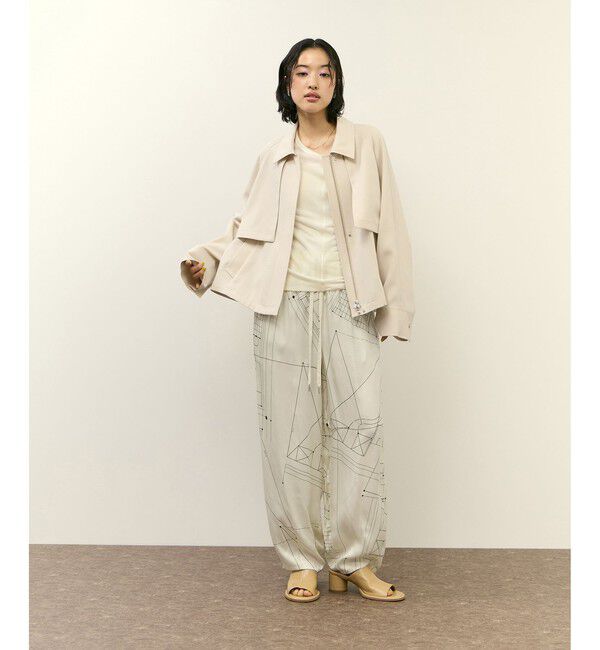 ADAM ET ROPE'「アーキテクチャープリントパンツ」|チノ|