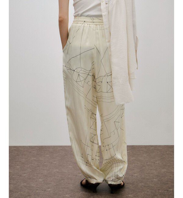 ADAM ET ROPE'「アーキテクチャープリントパンツ」|チノ|