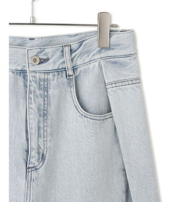 ADAM ET ROPE'「【WEB限定】・【サステナブル】タックディティールワイドデニムワイドパンツ」|デニム|