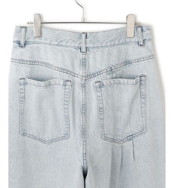 ADAM ET ROPE'「【WEB限定】・【サステナブル】タックディティールワイドデニムワイドパンツ」|デニム|