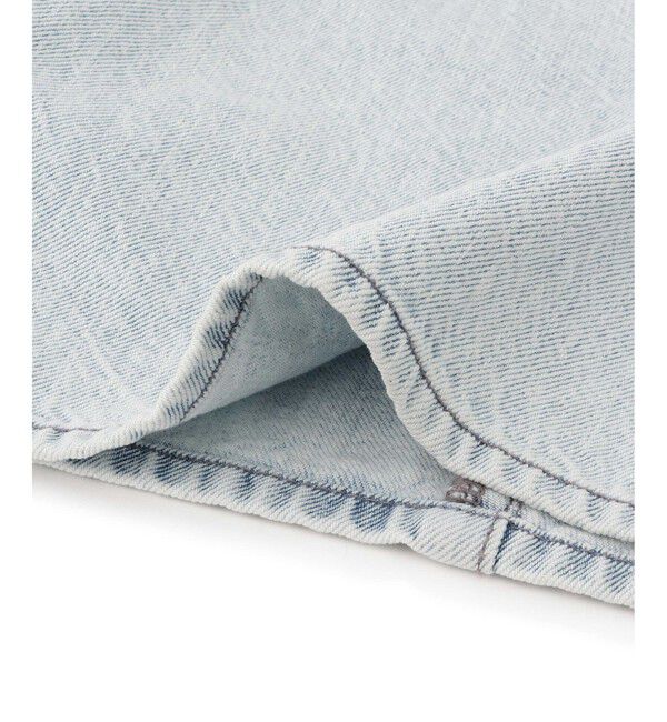 ADAM ET ROPE'「【WEB限定】・【サステナブル】タックディティールワイドデニムワイドパンツ」|デニム|