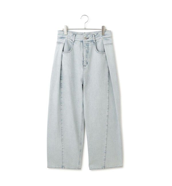 ADAM ET ROPE'「【WEB限定】・【サステナブル】タックディティールワイドデニムワイドパンツ」|デニム|