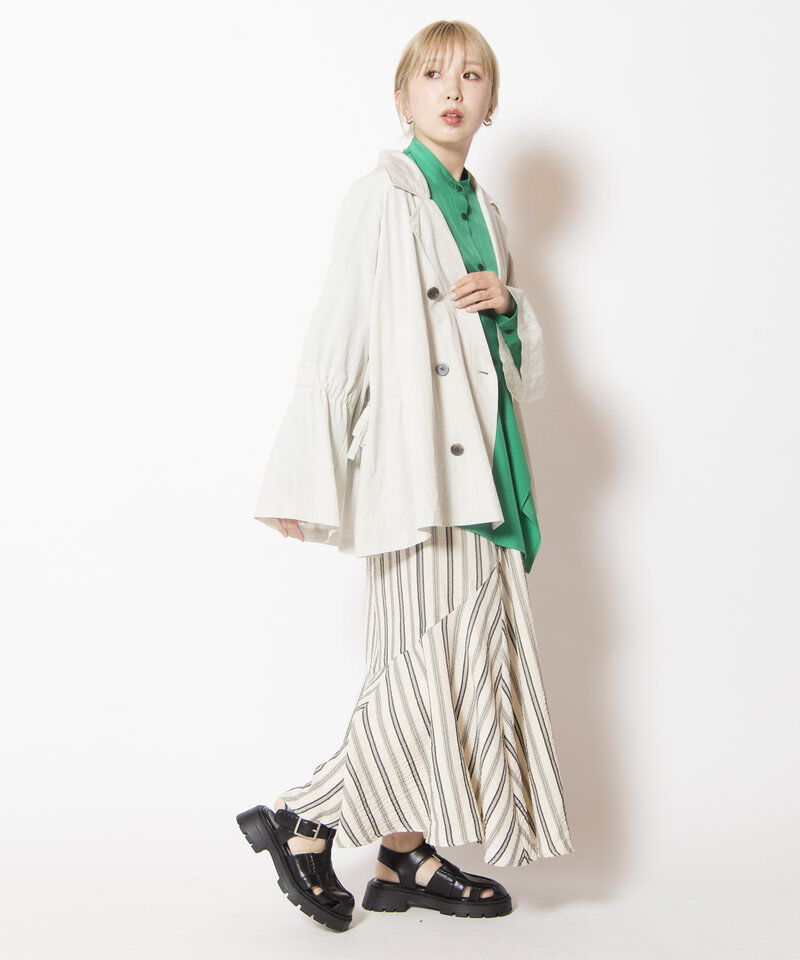  「ドロストショートトレンチコート」|トレンチコート|