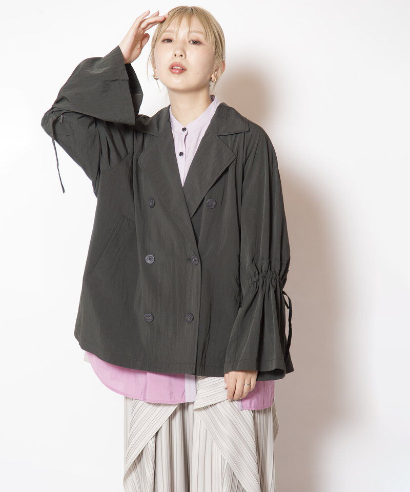  「ドロストショートトレンチコート」|トレンチコート|