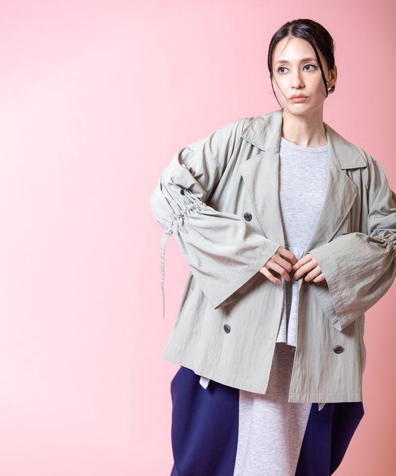  「ドロストショートトレンチコート」|トレンチコート|