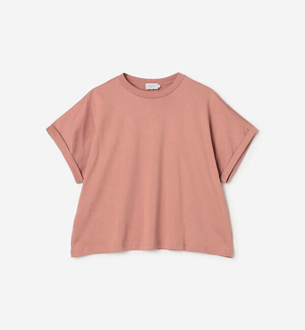 handvaerk「handvaerk | 60/2 クルーネック ワイドTシャツ WOMEN」|Tシャツ・カットソー|PINK系1