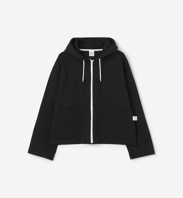 ORCIVAL「ORCIVAL | コットン ロングスリーブ フードジャケット WOMEN」|パーカー|BLACK