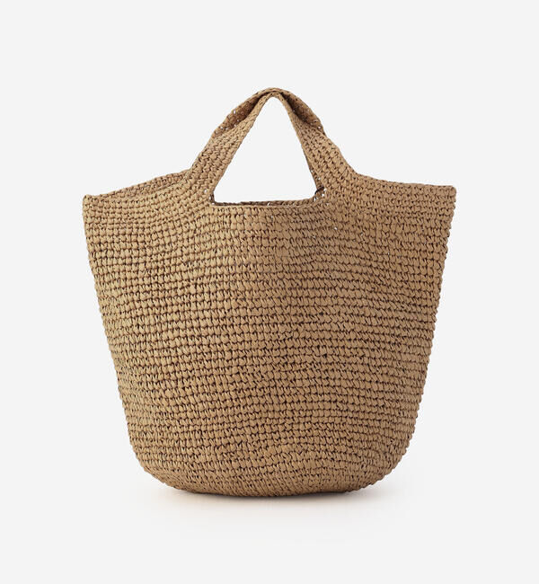  「INDIA INDUSTRY | ペーパーラフィア トートバッグ WOMEN」|トートバッグ|