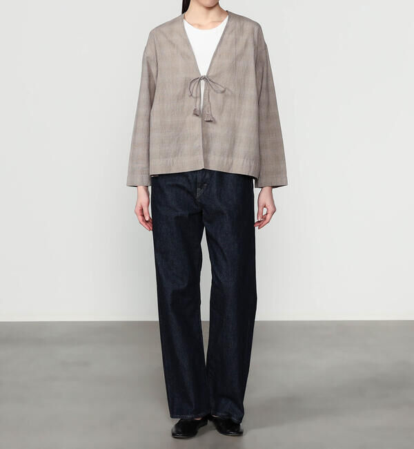  「INDIA INDUSTRY | ファインラインチェック カーディガンシャツ WOMEN」|シャツ・ブラウス|