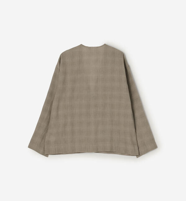  「INDIA INDUSTRY | ファインラインチェック カーディガンシャツ WOMEN」|シャツ・ブラウス|