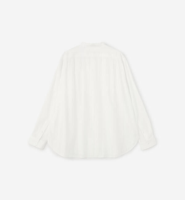  「INDIA INDUSTRY | コットンドビー バンドカラーシャツ MEN」|シャツ・ブラウス|