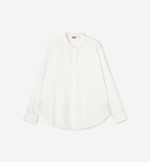  「INDIA INDUSTRY | コットンドビー バンドカラーシャツ WOMEN」|シャツ・ブラウス|