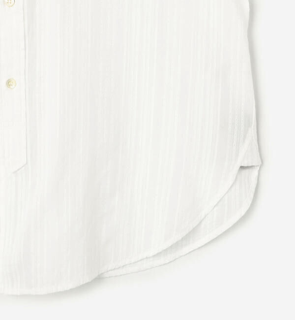  「INDIA INDUSTRY | コットンドビー バンドカラーシャツ WOMEN」|シャツ・ブラウス|