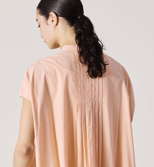  「INDIA INDUSTRY | コットンポプリン ピンタックシャツワンピース WOMEN」|ワンピース|