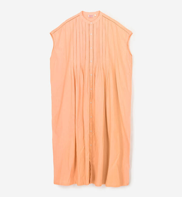  「INDIA INDUSTRY | コットンポプリン ピンタックシャツワンピース WOMEN」|ワンピース|