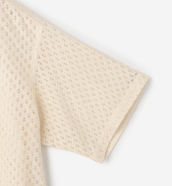  「INDIA INDUSTRY | フラワーレース 半袖シャツ WOMEN」|シャツ・ブラウス|