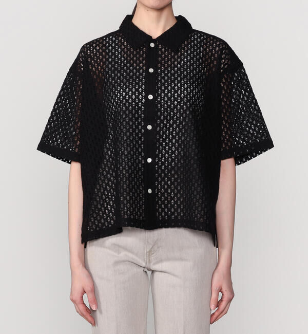  「INDIA INDUSTRY | フラワーレース 半袖シャツ WOMEN」|シャツ・ブラウス|