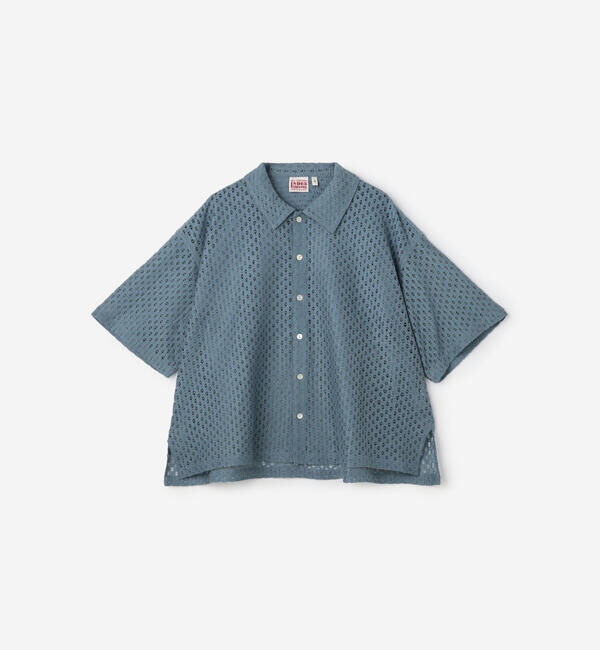  「INDIA INDUSTRY | フラワーレース 半袖シャツ WOMEN」|シャツ・ブラウス|