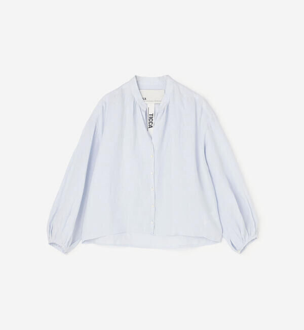  「TICCA | リネン ギャザーブラウスジャケット WOMEN」|シャツ・ブラウス|