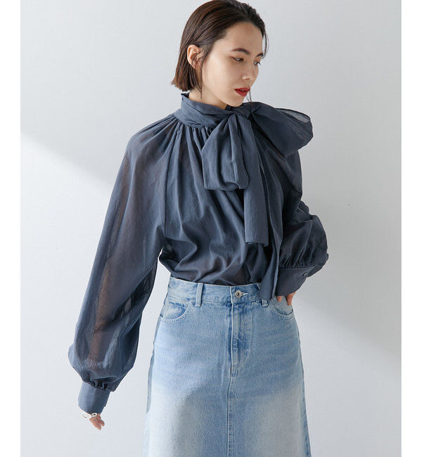  「ローンボウタイブラウス」|シャツ・ブラウス|