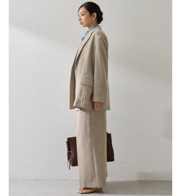  「リネンライクダブルテーラードジャケット」|テーラードジャケット|