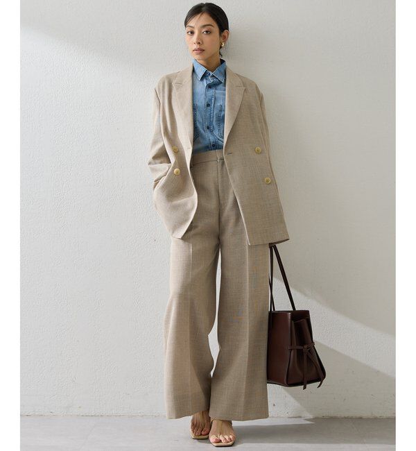  「リネンライクダブルテーラードジャケット」|テーラードジャケット|