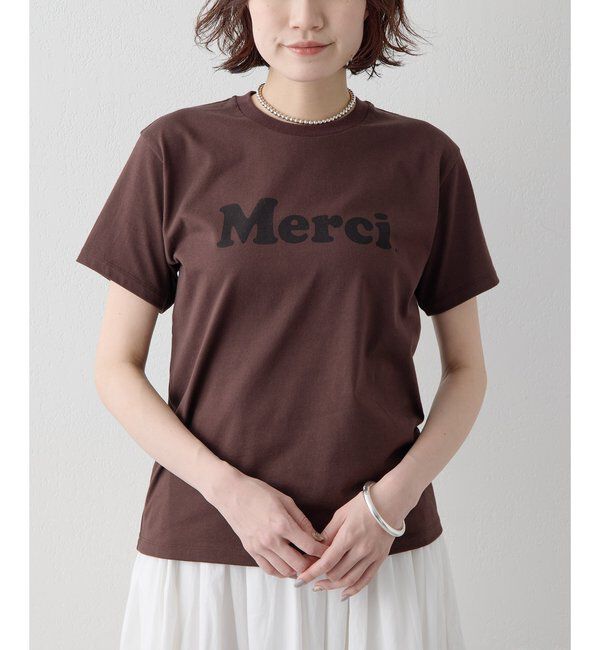  「【Drawing Numbers】メルシーボクプリントTシャツ」|Tシャツ・カットソー|ブラウン