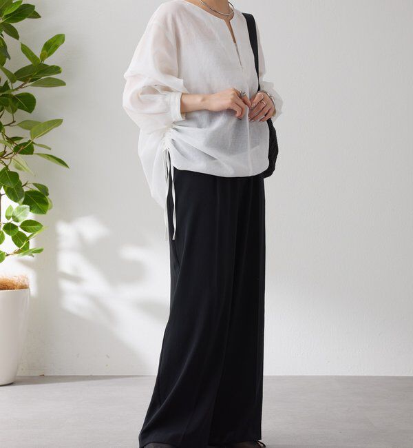  「《人気アイテム再販売！》ジップドロストブラウス」|シャツ・ブラウス|