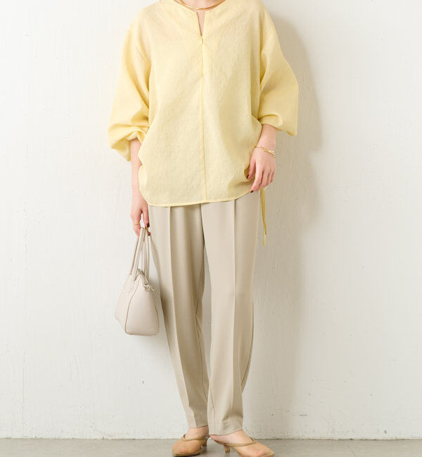  「《人気アイテム再販売！》ジップドロストブラウス」|シャツ・ブラウス|