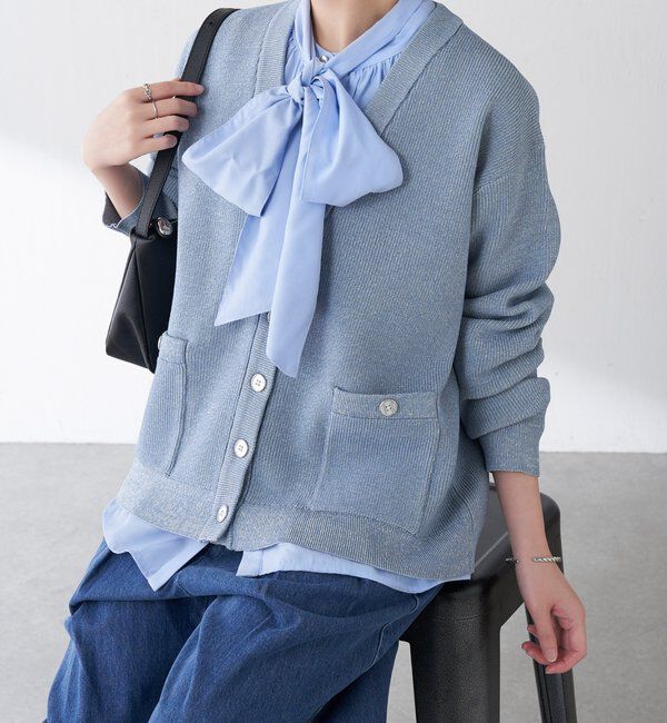  「ツヤボタンカーディガン」|カーディガン|