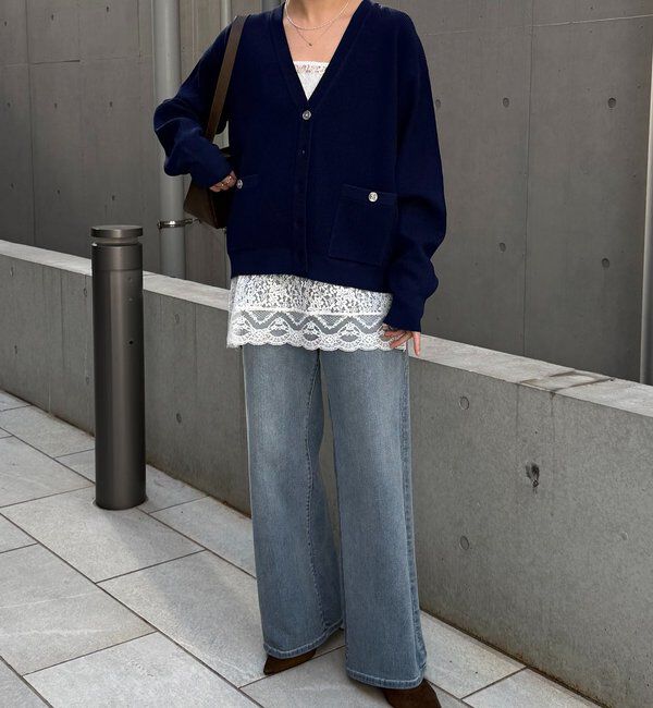  「ツヤボタンカーディガン」|カーディガン|