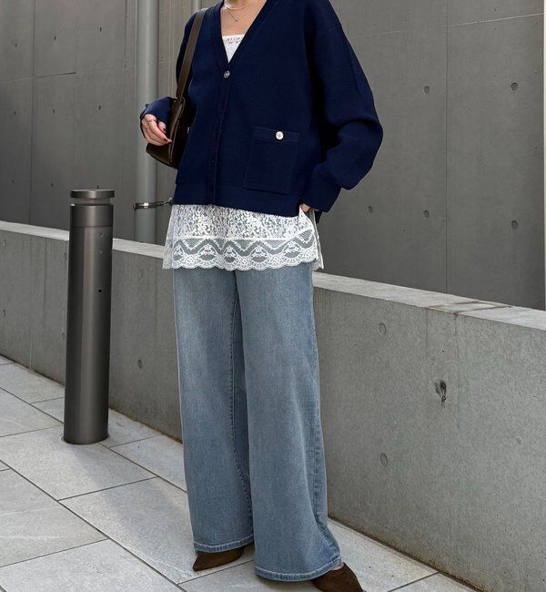  「ツヤボタンカーディガン」|カーディガン|