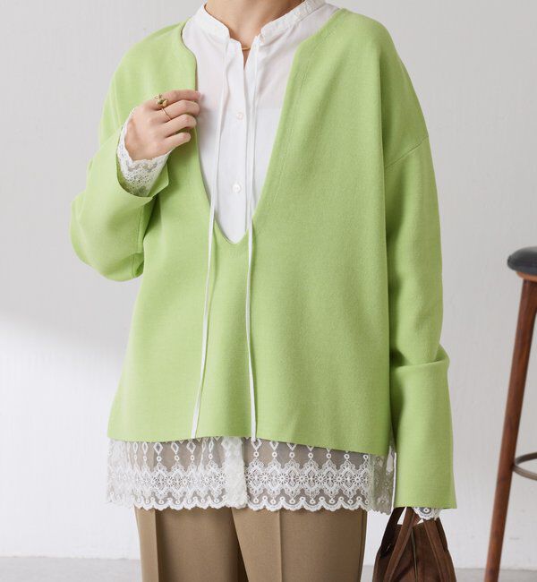  「Vネックバスクニット」|ニット・セーター|