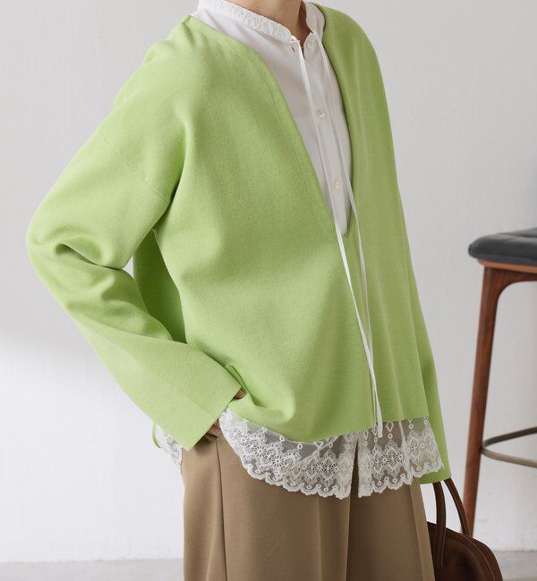  「Vネックバスクニット」|ニット・セーター|