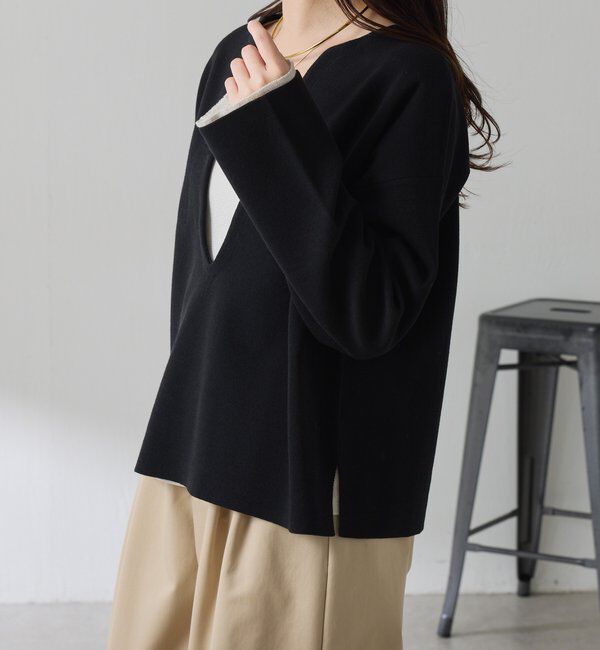  「Vネックバスクニット」|ニット・セーター|