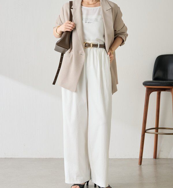  「シェルタリング3タックパンツ」|スラックス|