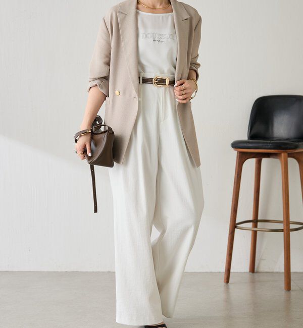  「シェルタリング3タックパンツ」|スラックス|