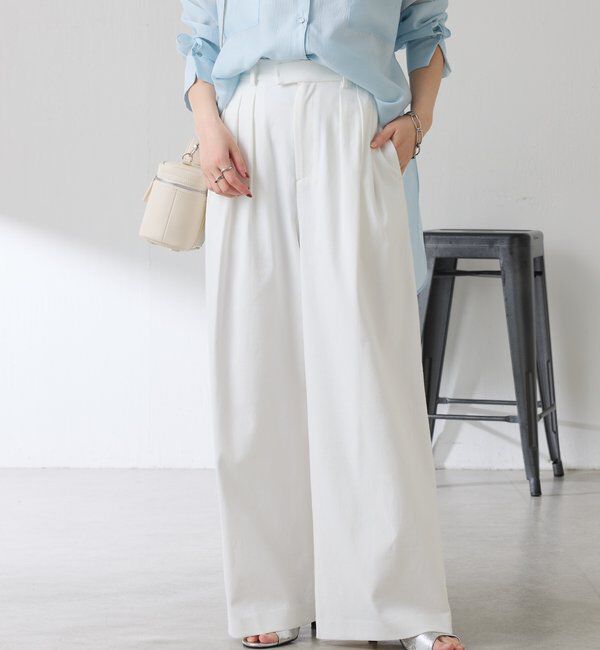  「シェルタリング3タックパンツ」|スラックス|