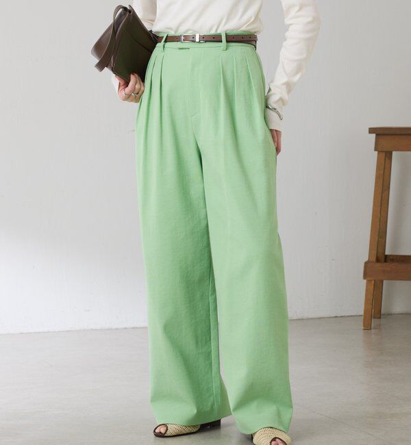  「シェルタリング3タックパンツ」|スラックス|