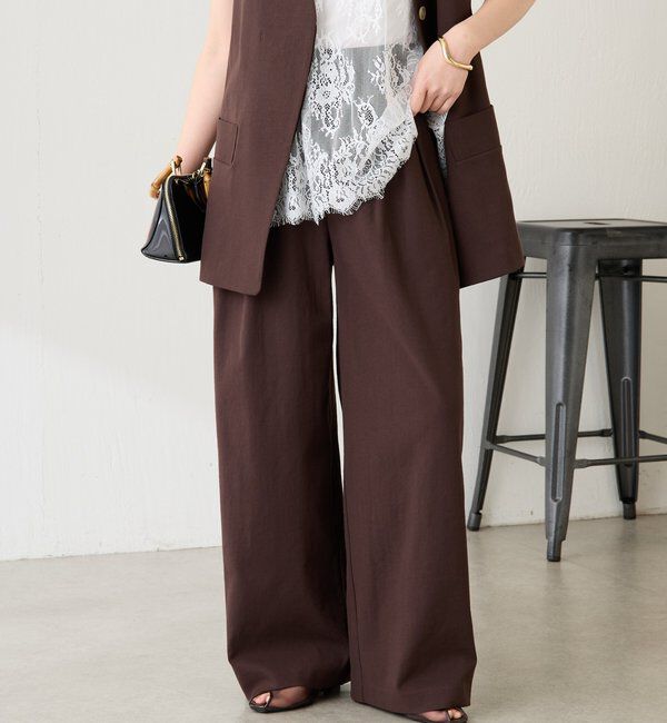  「シェルタリング3タックパンツ」|スラックス|