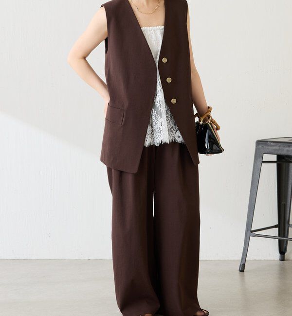  「シェルタリング3タックパンツ」|スラックス|