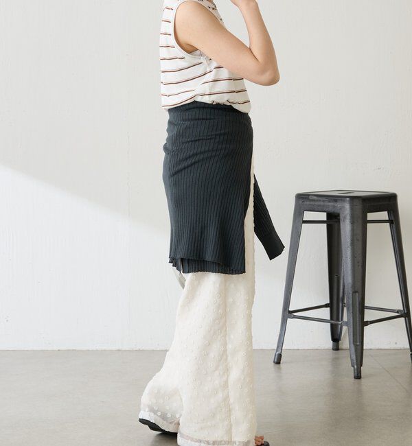  「シアーボーダーナンバーロゴノースリーブ」|Tシャツ・カットソー|