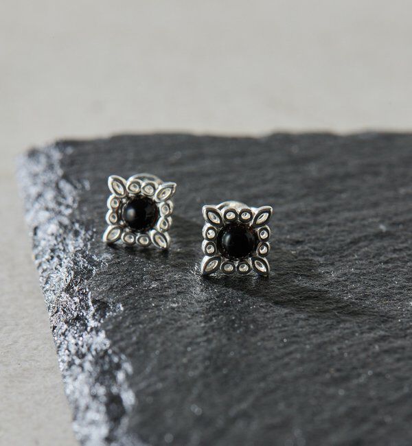  「【Sivelle./シヴェル】Silver925 オニキスレースピアス」|リング|