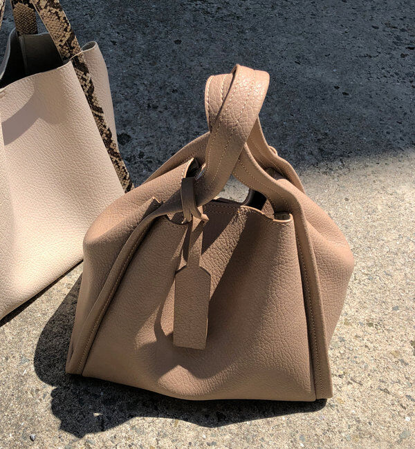  「【ベストセラーアイテム】ミニショルダー付ソフトレザー調ミニバッグ」|トートバッグ|