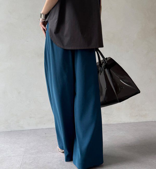  「【累計販売数3万枚突破/21色4サイズ展開！】タックワイドパンツ」|チノ|