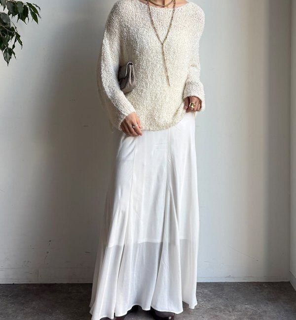  「リボンヤーンフェザープルオーバー」|ニット・セーター|