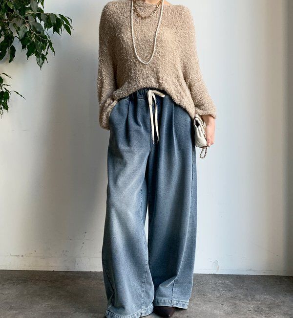  「リボンヤーンフェザープルオーバー」|ニット・セーター|